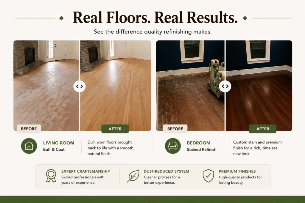 Refinishing Before After Unique Wood Floors